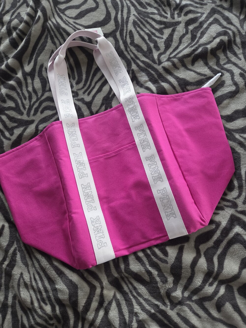 PINK Victoria's Secret Canvas Tote with Studded Straps